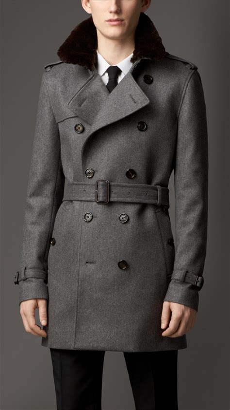 burberry fur collar coat mens|burberry trench coats women's.